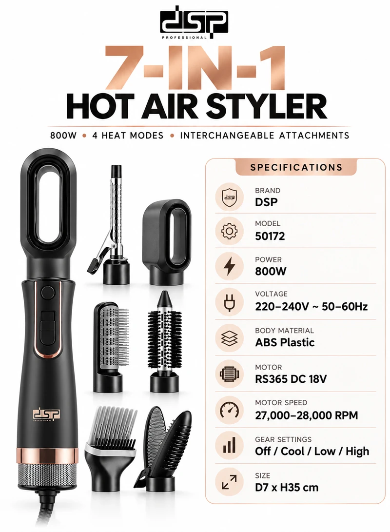 7 in-1 Hot Air Style With Adjustable Heat Settings & Interchangeable Attachments 50172 — photo 6