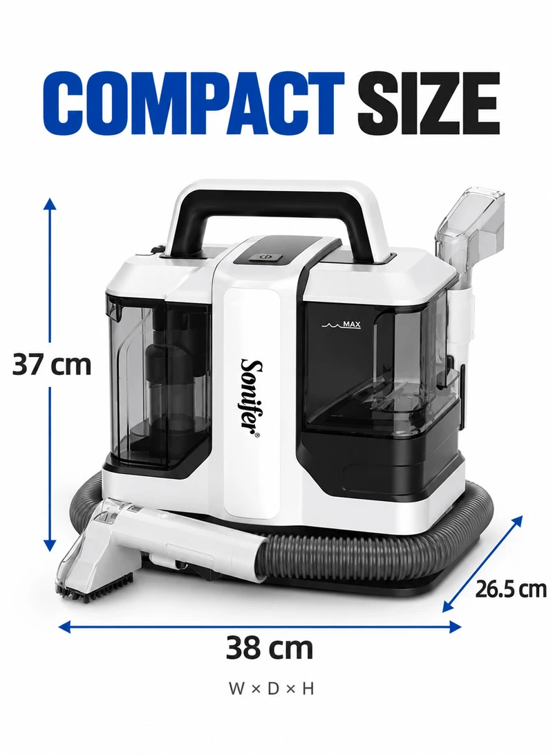 Wet & Dry Portable Carpet Vacuum Cleaner With Dual Brush Heads & Strong Suction — photo 2