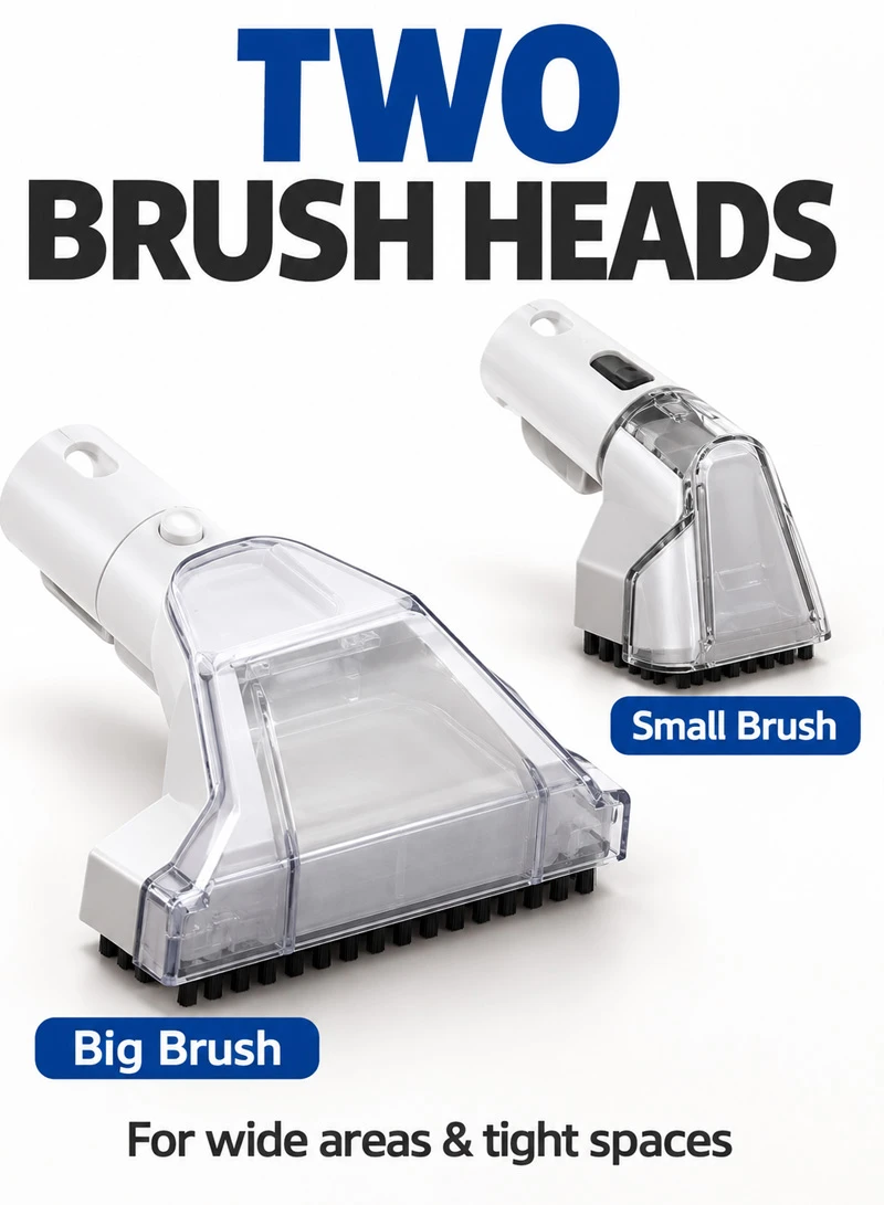 Wet & Dry Portable Carpet Vacuum Cleaner With Dual Brush Heads & Strong Suction — photo 5