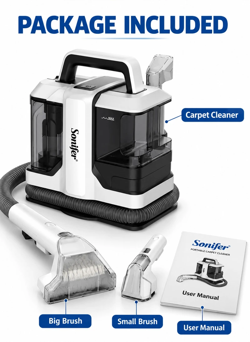 Wet & Dry Portable Carpet Vacuum Cleaner With Dual Brush Heads & Strong Suction β photo 9
