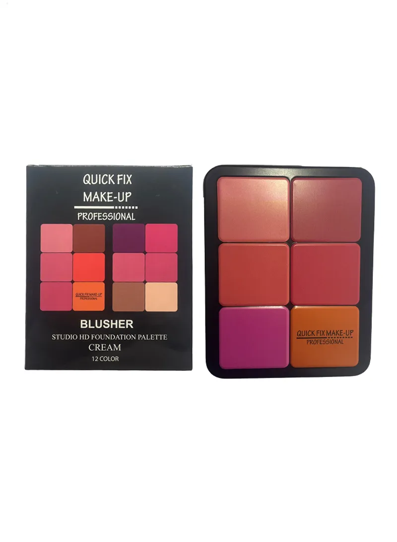 12 Colors Blush Creme Palette