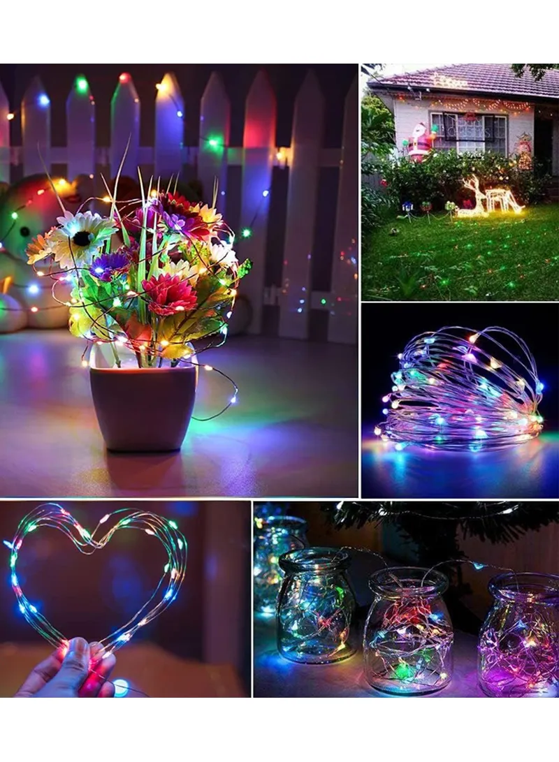 12m USB Powered Copper Wire String Light, Flexible Rope Light with 8 Lighting Modes & Remote Co — photo 6
