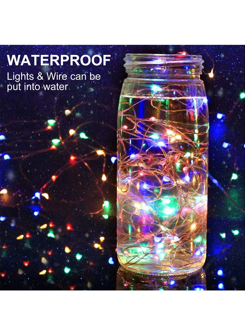 12m USB Powered Copper Wire String Light, Flexible Rope Light with 8 Lighting Modes & Remote Co — photo 9