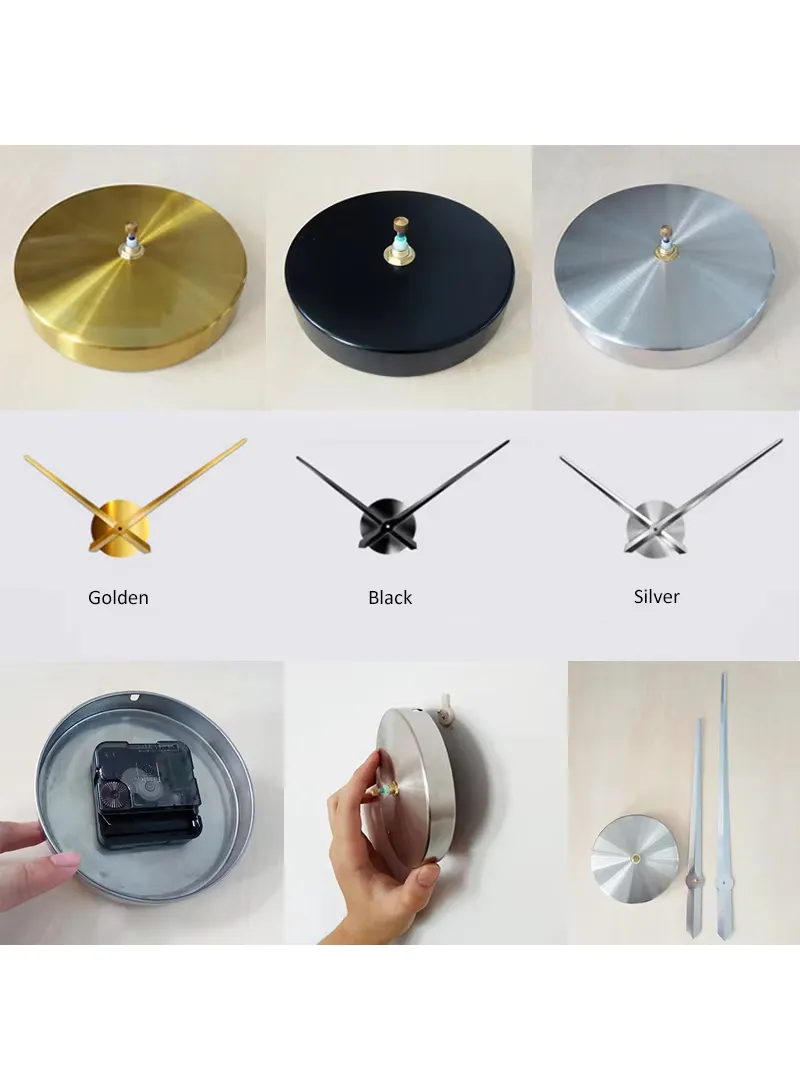 80cm 3D DIY Frameless Roman Numeral Silent Wall Clock, Battery Power Clock for Living Room, Off β photo 7
