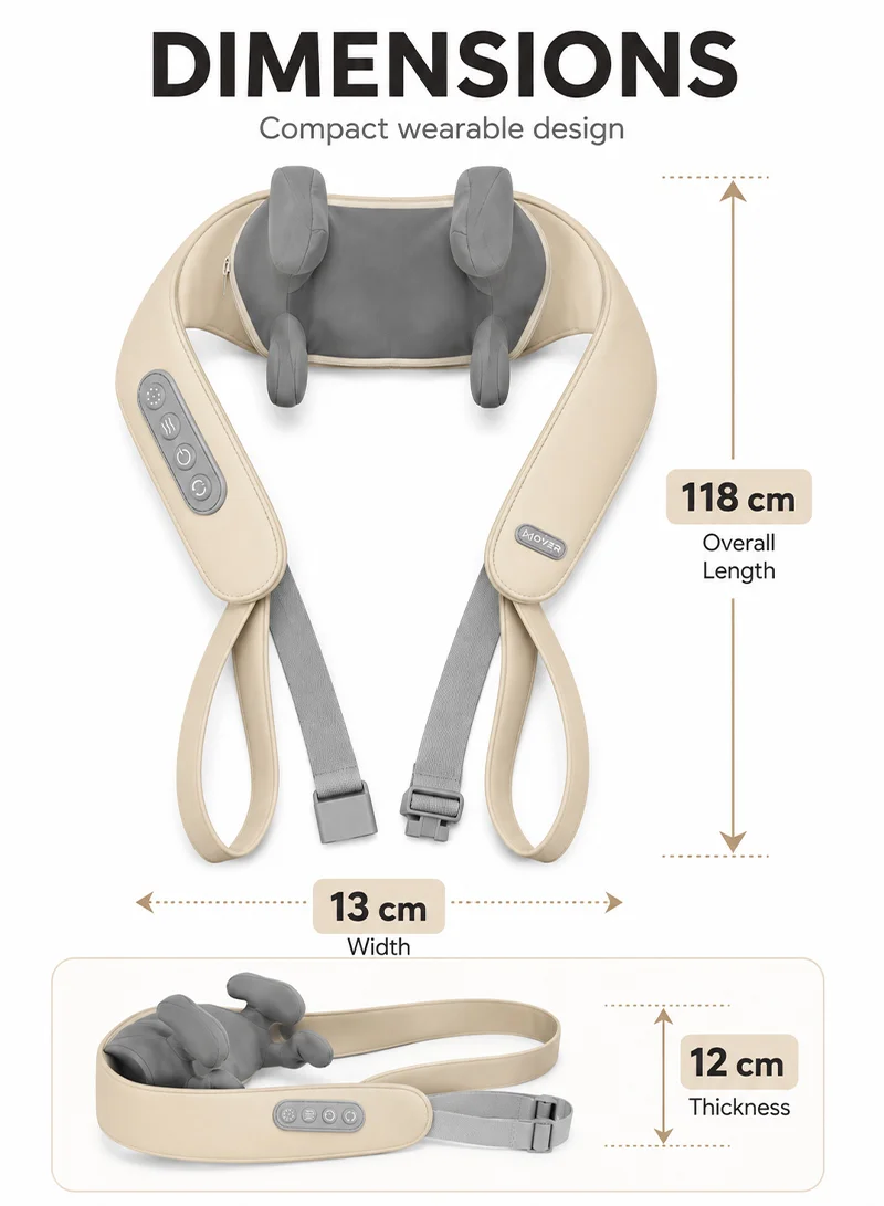 Shiatsu Cordless Shoulder & Neck Electric Massager with 2 Heat Levels, 3 Massage Modes & 2 Gear — photo 2
