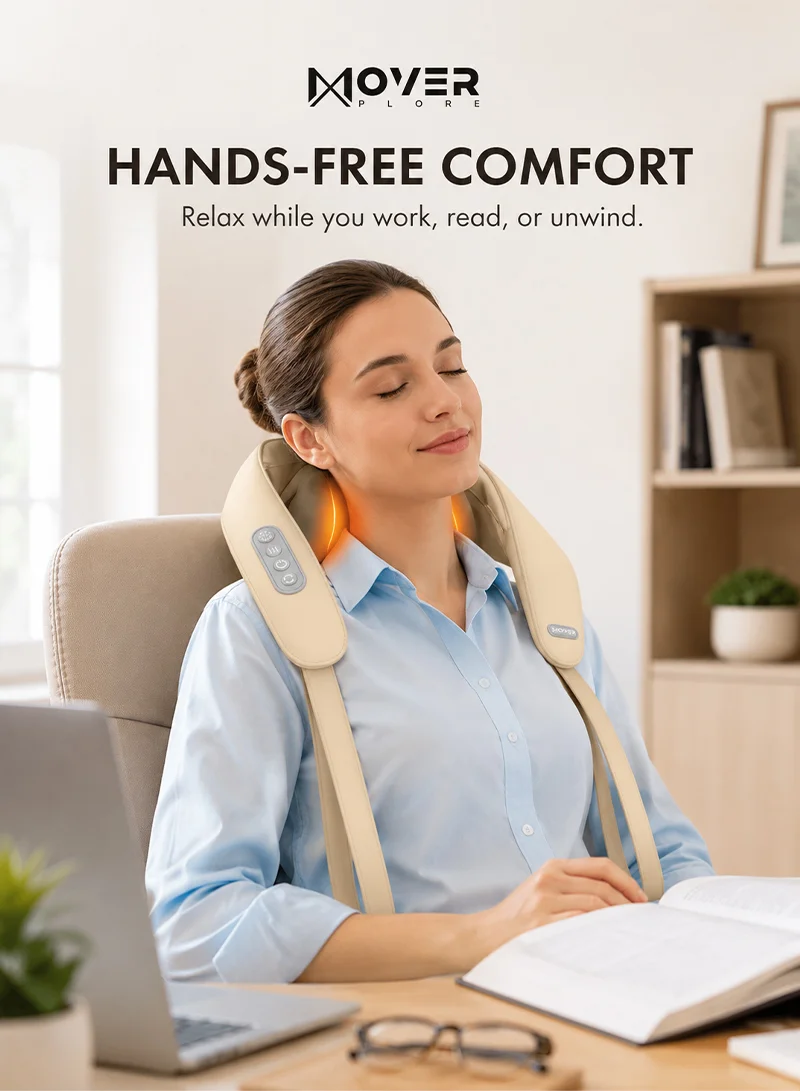 Shiatsu Cordless Shoulder & Neck Electric Massager with 2 Heat Levels, 3 Massage Modes & 2 Gear β photo 5