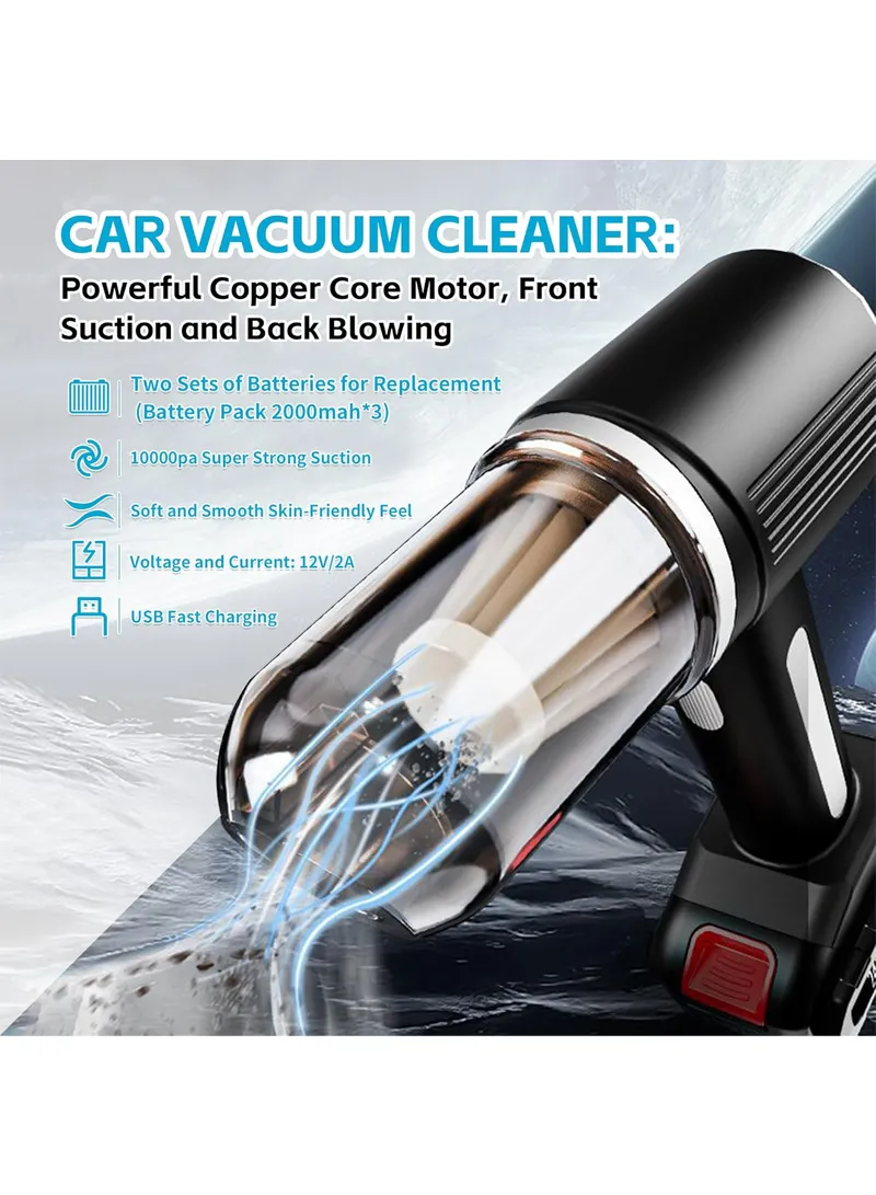 12V 10000Pa 50000rpm 2-In-1 Portable Handheld Cordless Car Vacuum & Blower with 6000mAh Battery — photo 7