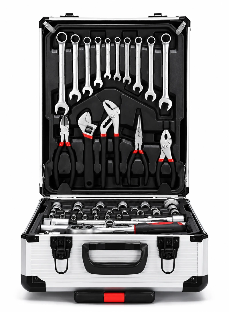 187Pcs 4-Layer Chrome Vanadium Tool Set with Telescoping Handle & 2 Wheels β photo 7