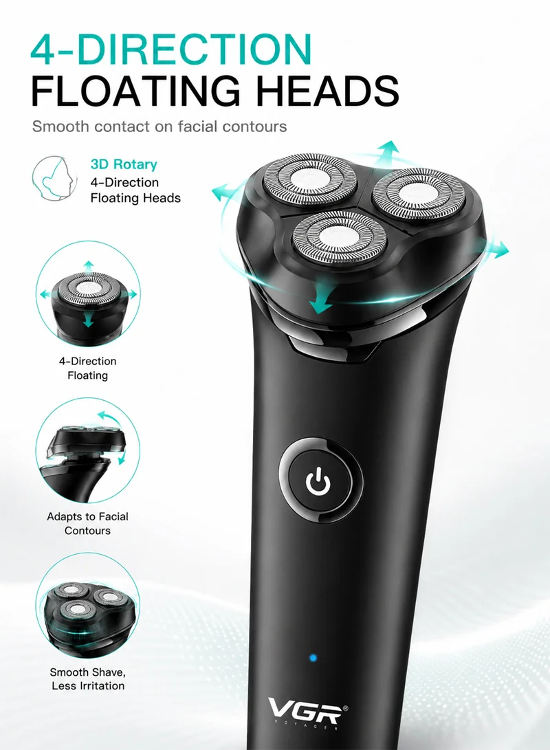 Cordless Rechargeable Fully Waterproof 3 Head Electric Shaver Wet & Dry Rotary Shavers With Mag β photo 2