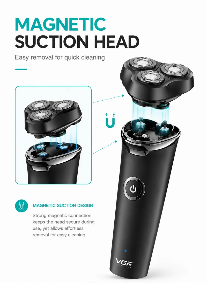 Cordless Rechargeable Fully Waterproof 3 Head Electric Shaver Wet & Dry Rotary Shavers With Mag β photo 3