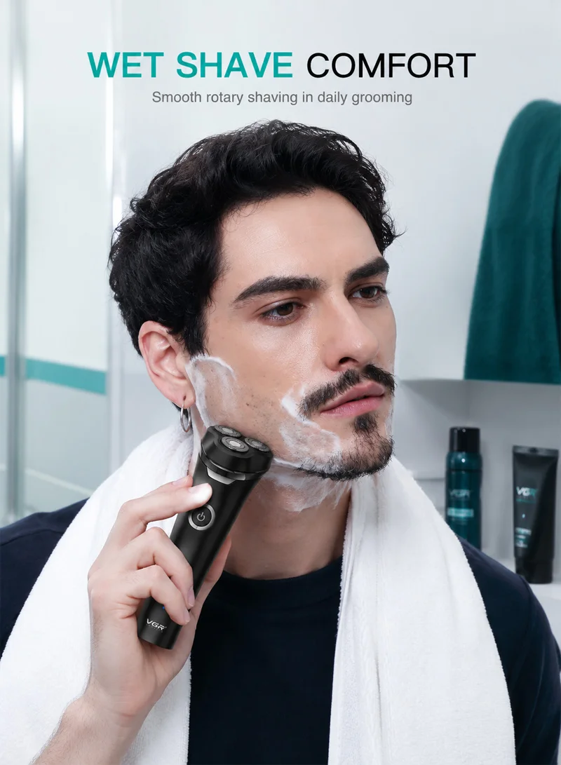 Cordless Rechargeable Fully Waterproof 3 Head Electric Shaver Wet & Dry Rotary Shavers With Mag β photo 8
