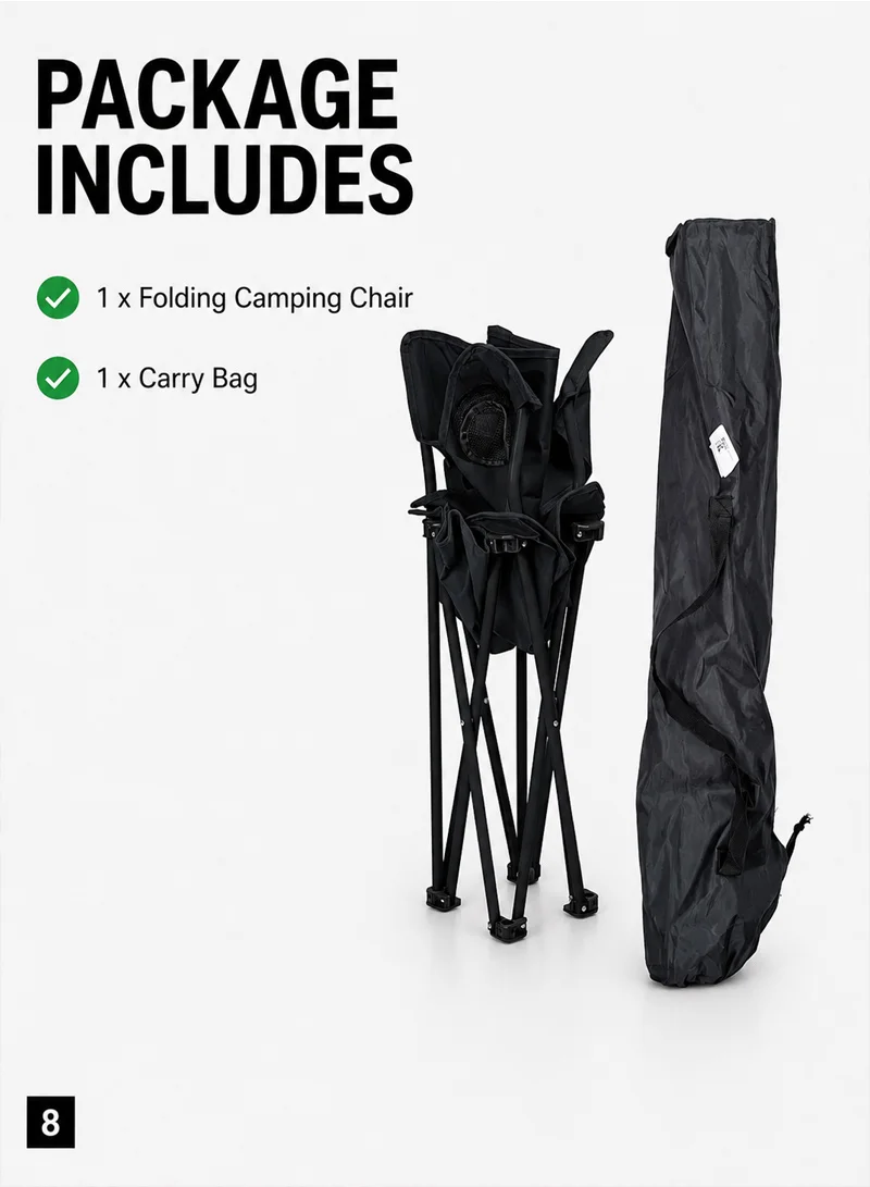Portable Lightweight Outdoor Camping Chair with Cup Holder, Foldable Outdoor Activity Chair - B β photo 9