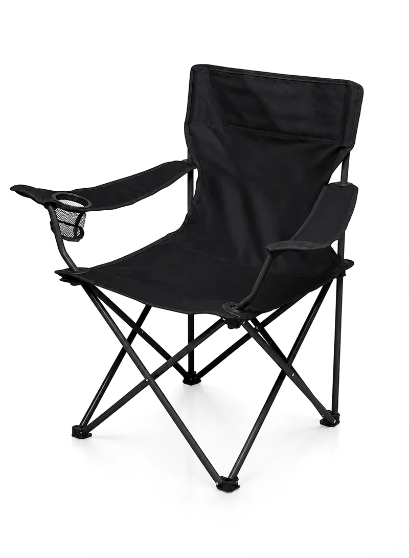 Portable Lightweight Outdoor Camping Chair with Cup Holder, Foldable Outdoor Activity Chair - B