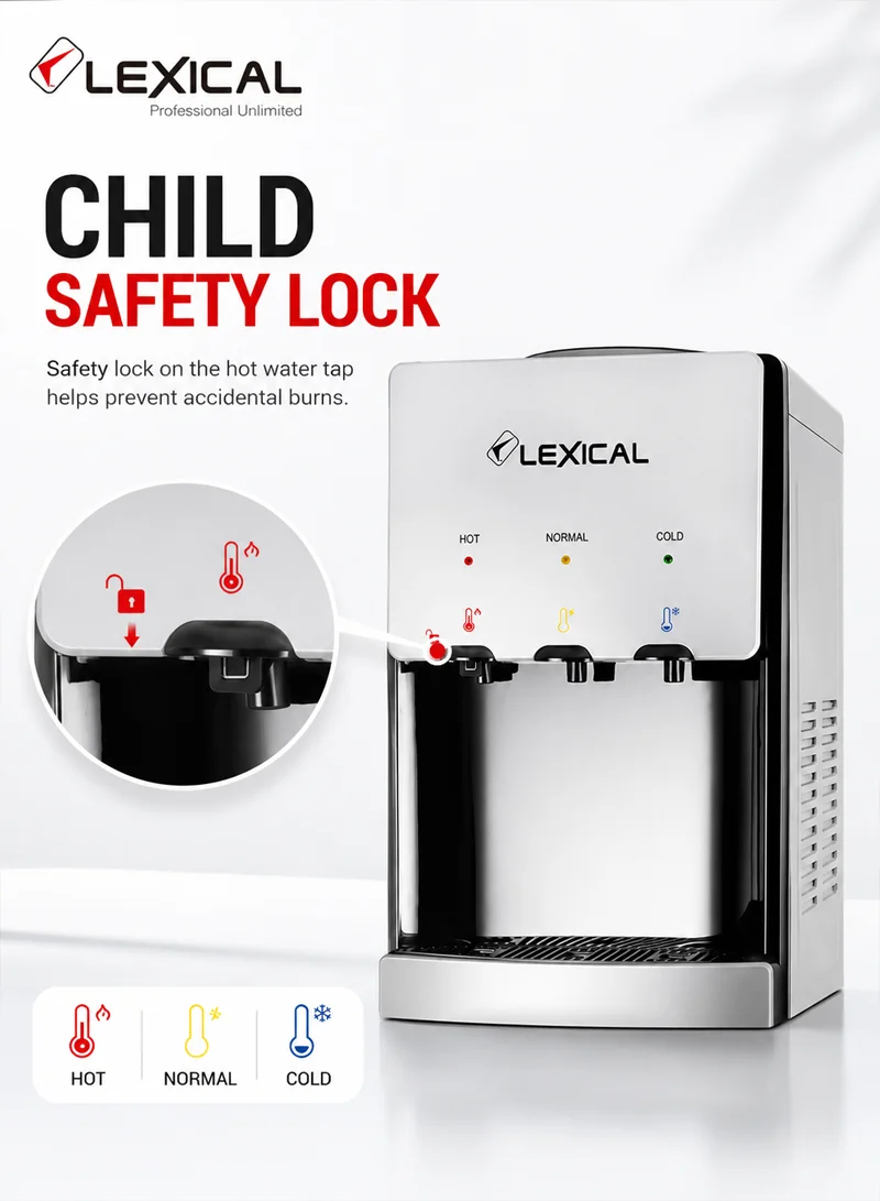Water Dispenser Hot & Cold With Child Safety Lock - Silver β photo 2