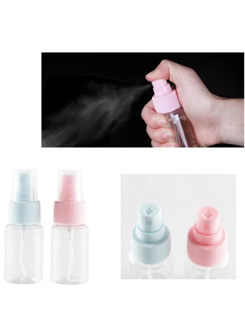 9Pcs/Set Portable PET Travel Bottles Containers Travel Bottle Set - Pink β photo 5