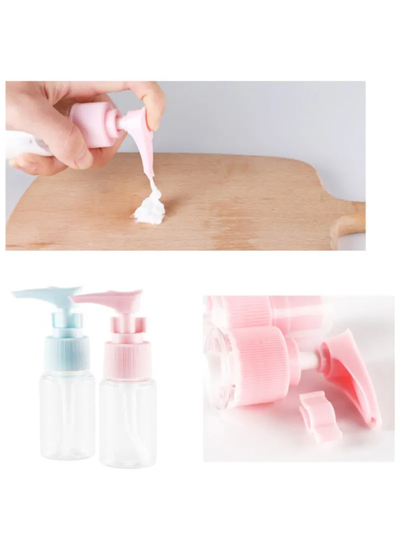 9Pcs/Set Portable PET Travel Bottles Containers Travel Bottle Set - Pink — photo 6