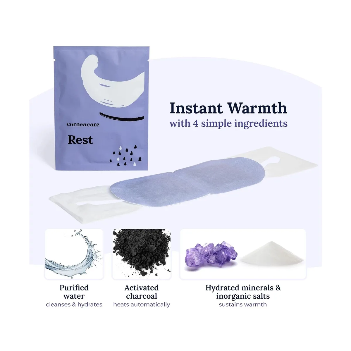 Corneacare Self Heating Warm Compress for Eyes HSA/FSA APPROVED - 5 Pcs β photo 3