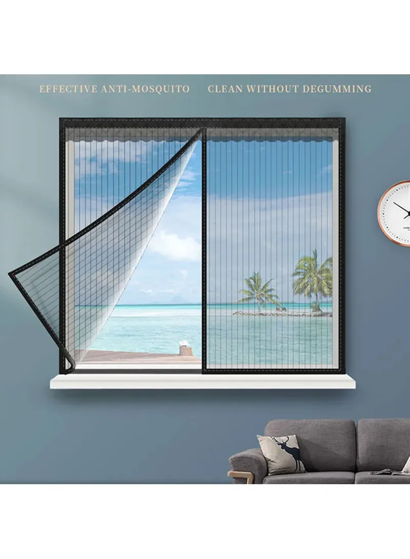 140x150cm Magnetic Window Screen Mesh Curtain Screen Invisible Gauze Window - White β photo 5