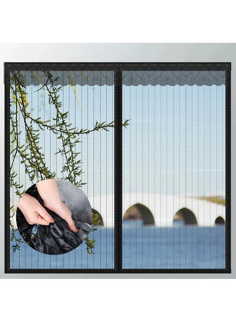 140x150cm Magnetic Window Screen Mesh Curtain Screen Invisible Gauze Window - White β photo 7