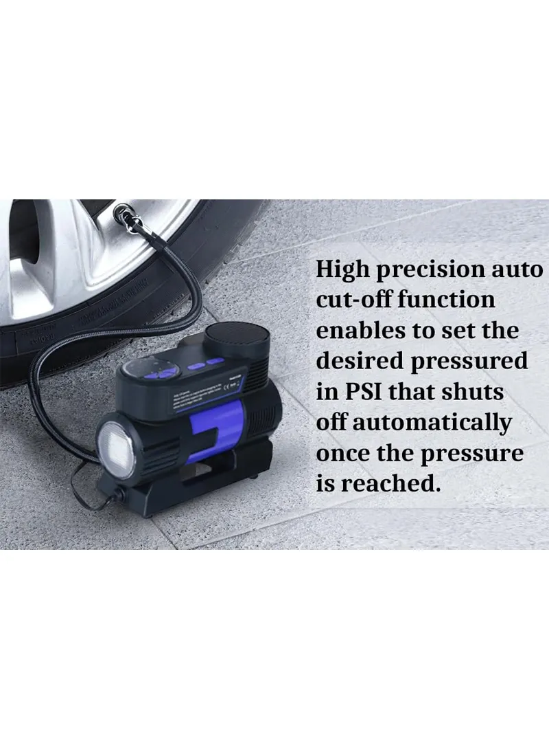 Car Air Pump With 3 Nozzles & LED Lighting — photo 3