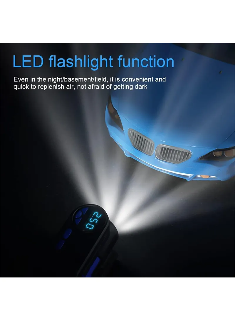 Car Air Pump With 3 Nozzles & LED Lighting β photo 8