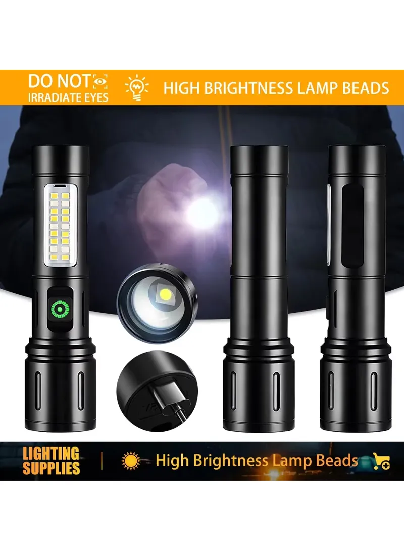 Rechargeable LED Flash Light ALUMINUM ALLOY With 6 Lighting Modes For Indoors & Outdoors β photo 4