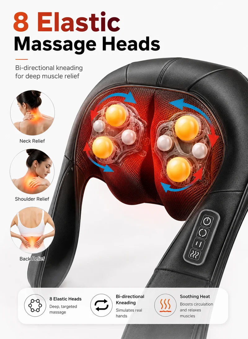 3D Kneading Full-Body Electric Shoulder, Neck Massager with Heat Therapy & Intelligent Timing — photo 3