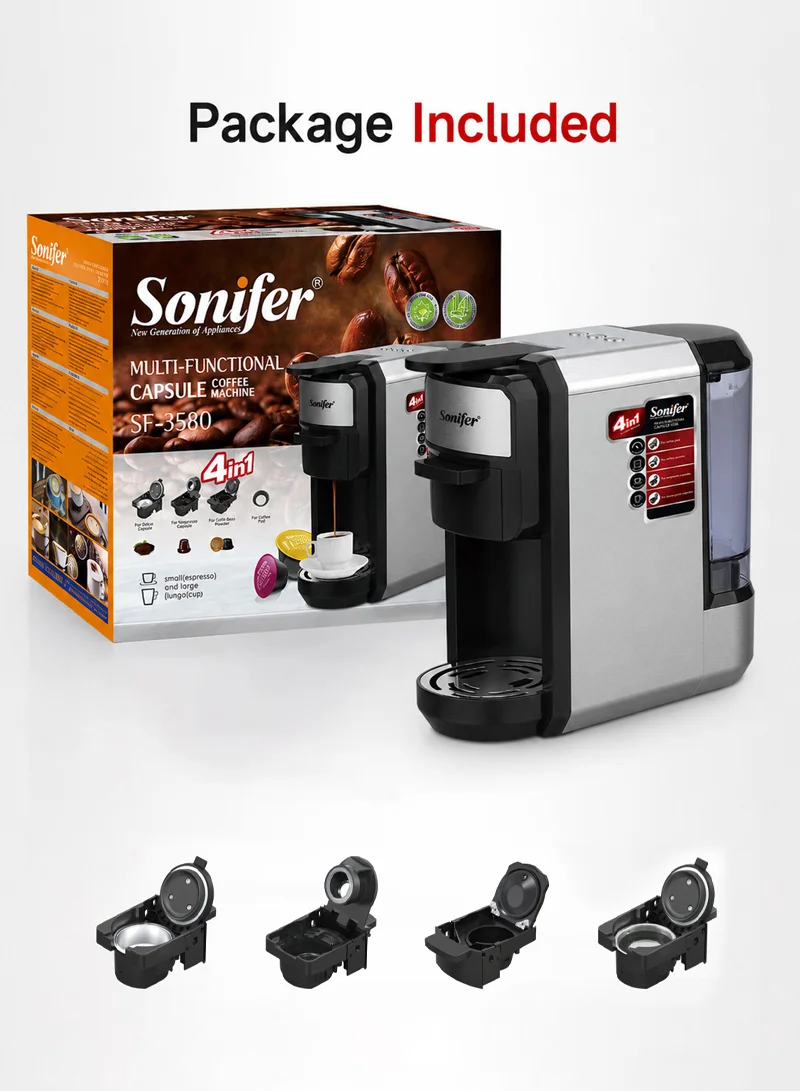 600ml 4-in-1 Automatic Coffee Machine, 19-Bar High-Pressure Multifunctional Capsule Coffee Mach β photo 8