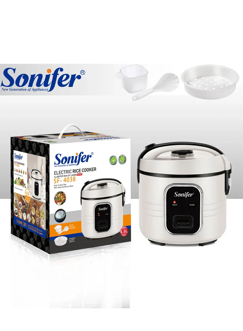 6L Electric Rice Cooker with One-Touch Control, Keep-Warm Function & Steaming Capability β photo 6