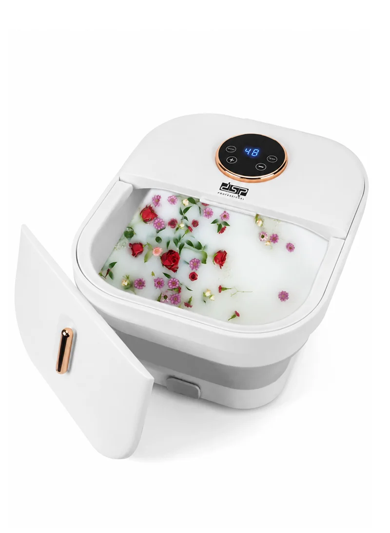 Foldable Electric Foot Bath Massager With 8 Massage Rollers & Constant Temperature - White