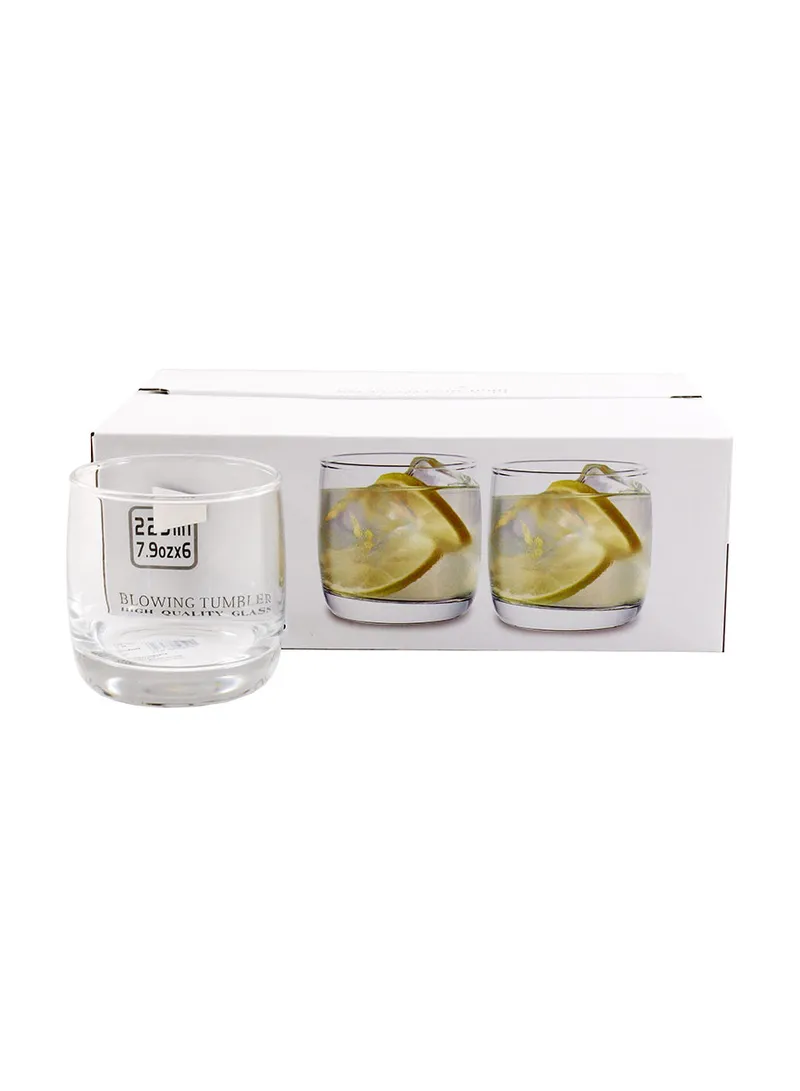225ml 6-Pcs Transparent Cold Beverages Round Glass Cups β photo 6