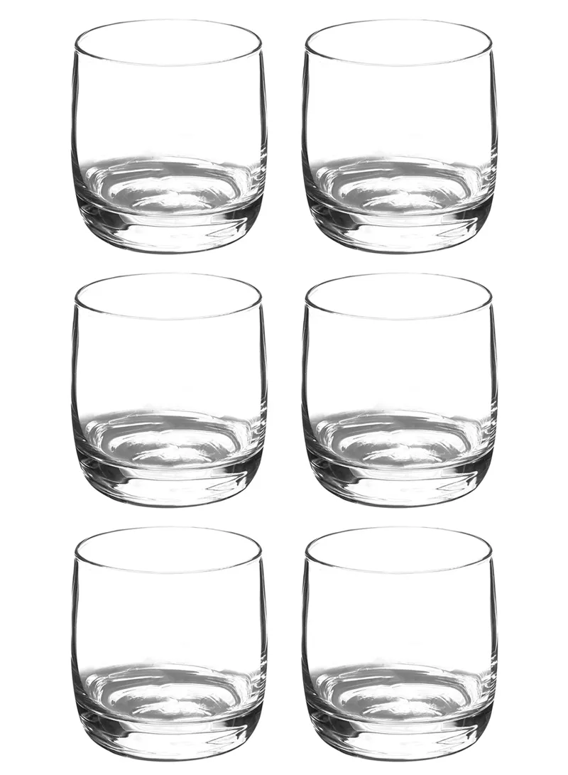 225ml 6-Pcs Transparent Cold Beverages Round Glass Cups