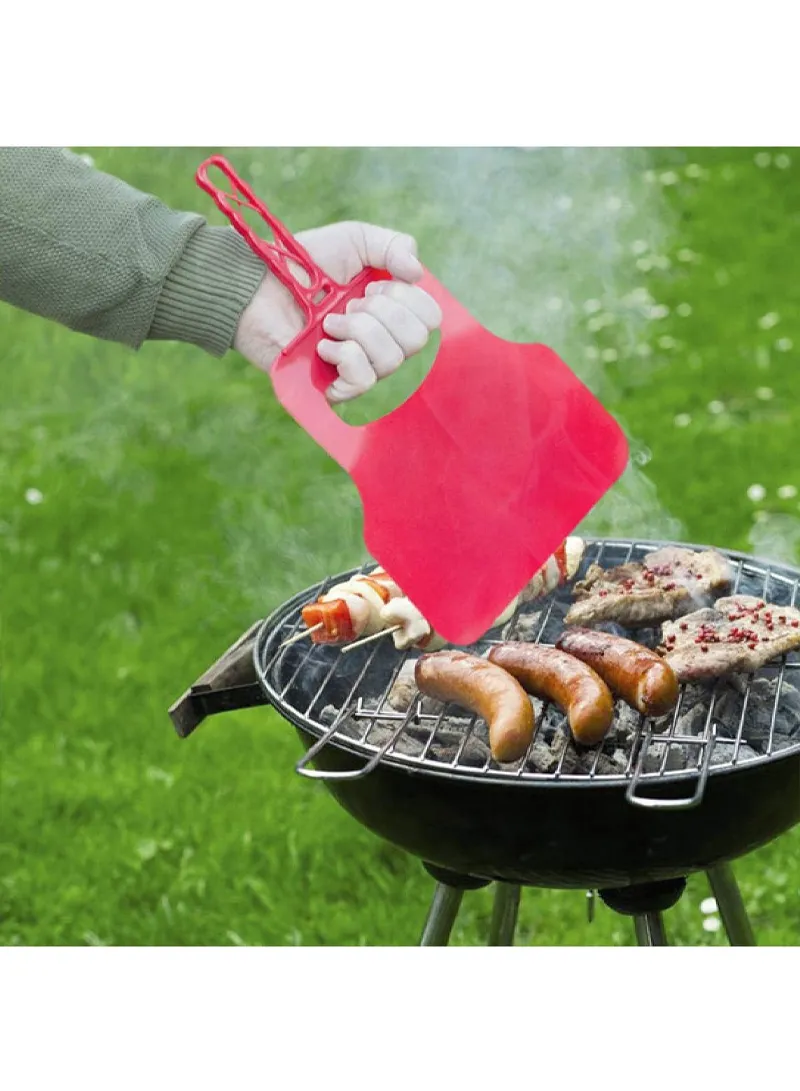 1 PC Durable BBQ Hand Fan Compact, Heat-Resistant Plastic Grill Fan For Easy Fire Starting & Ai β photo 5