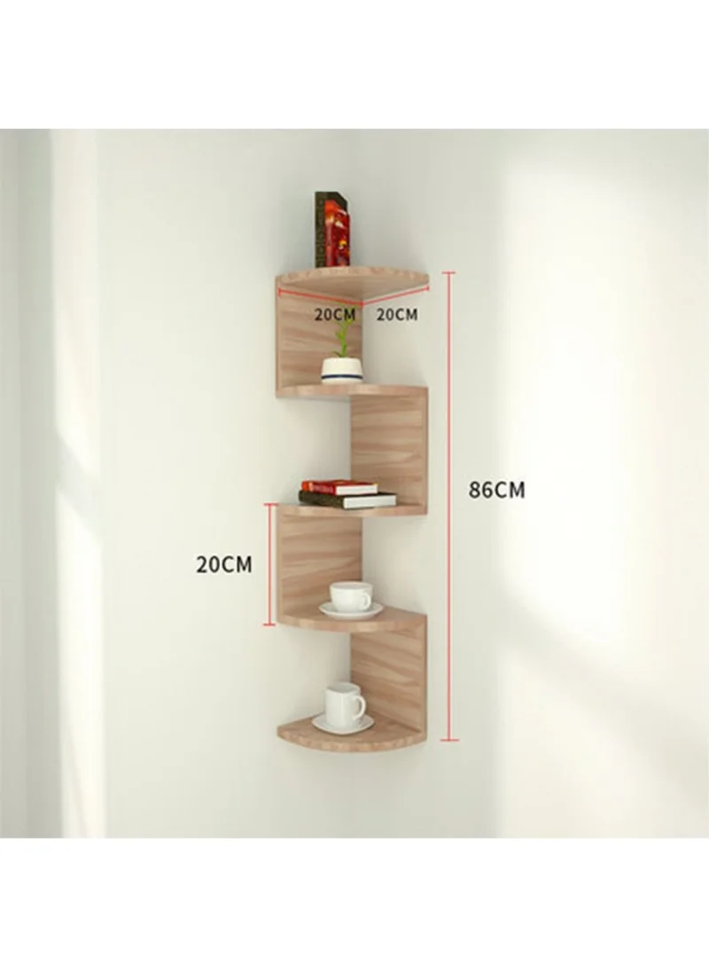 5-Layer Wall Corner Bookshelf Storage Rack Potted Plant Holder Photo Frame Display Stand - Waln — photo 2