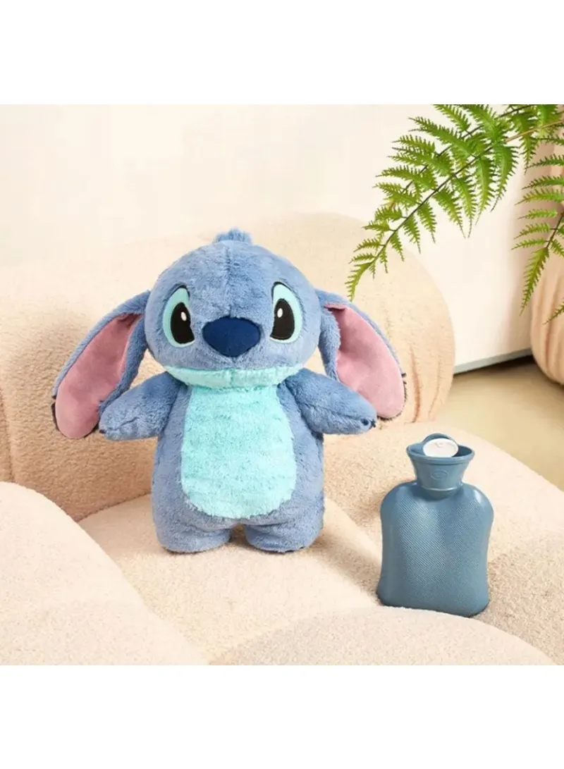 500ml Cartoon Plush Toy Hand Warmer Winter Water-Filled Hot Water Bottle - Blue — photo 2