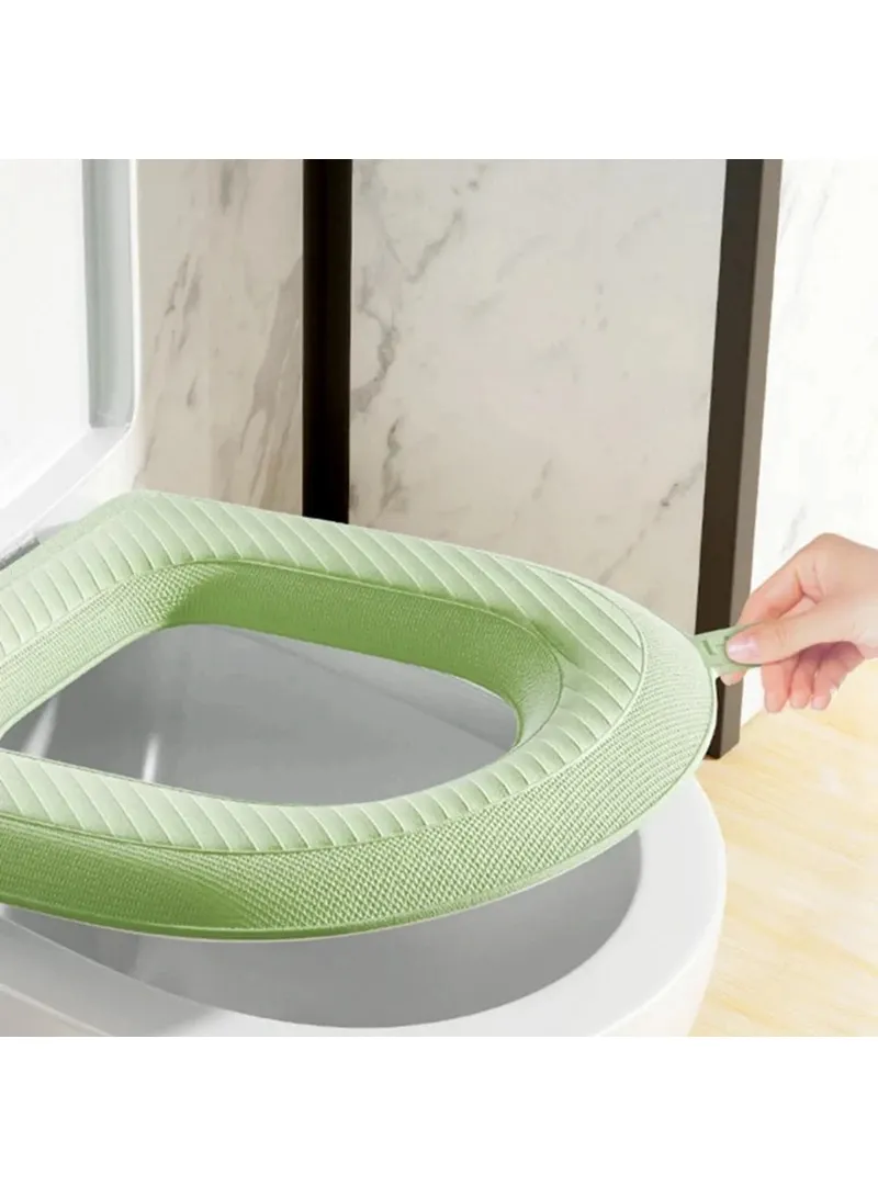 Universal Waterproof EVA Bathroom Toilet Mat Washable Toilet Seat Cover with Handle - Grey β photo 3