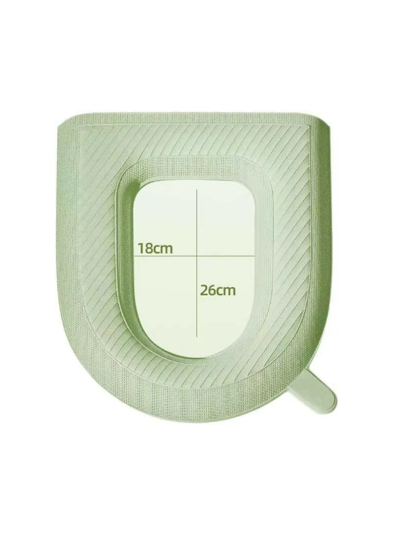 Universal Waterproof EVA Bathroom Toilet Mat Washable Toilet Seat Cover with Handle - Grey — photo 6