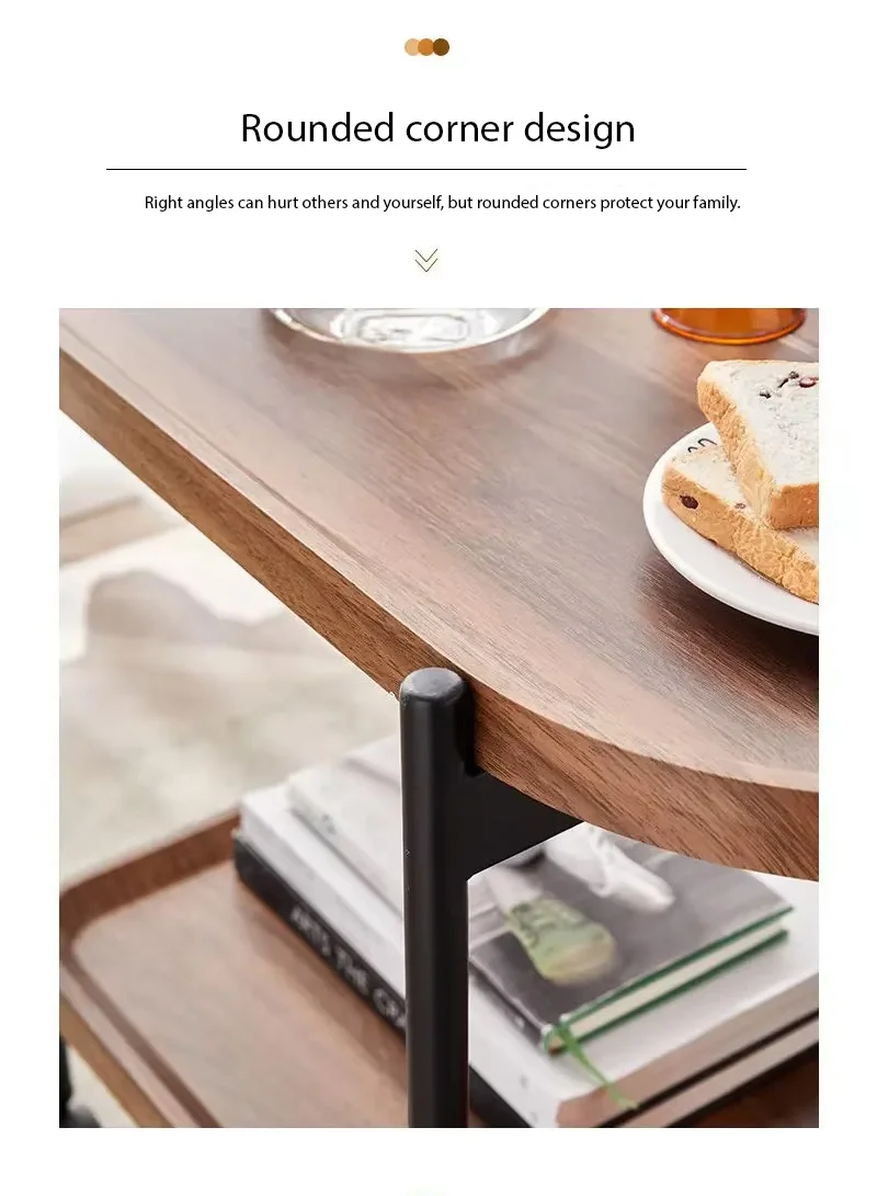 2-Layer Storage Table Carbon Steel, Lockable Wheels Durable & Stylish Design β photo 6