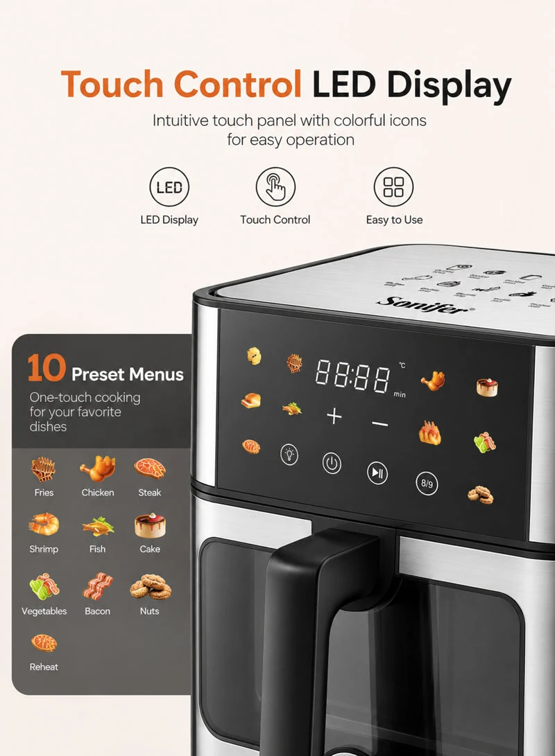 Digital Air Fryer with Touch Control & 10 Preset Modes — photo 4