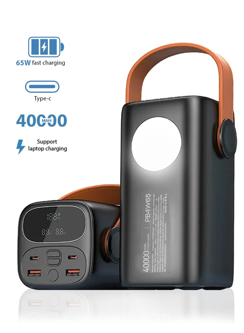 40000mAh 65W Portable Fast Charging Power Bank 2 Type-C & 2 USB Ports Support Laptop Charging w β photo 2