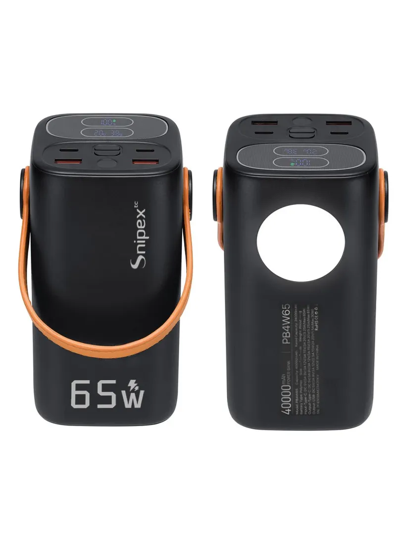 40000mAh 65W Portable Fast Charging Power Bank 2 Type-C & 2 USB Ports Support Laptop Charging w β photo 3