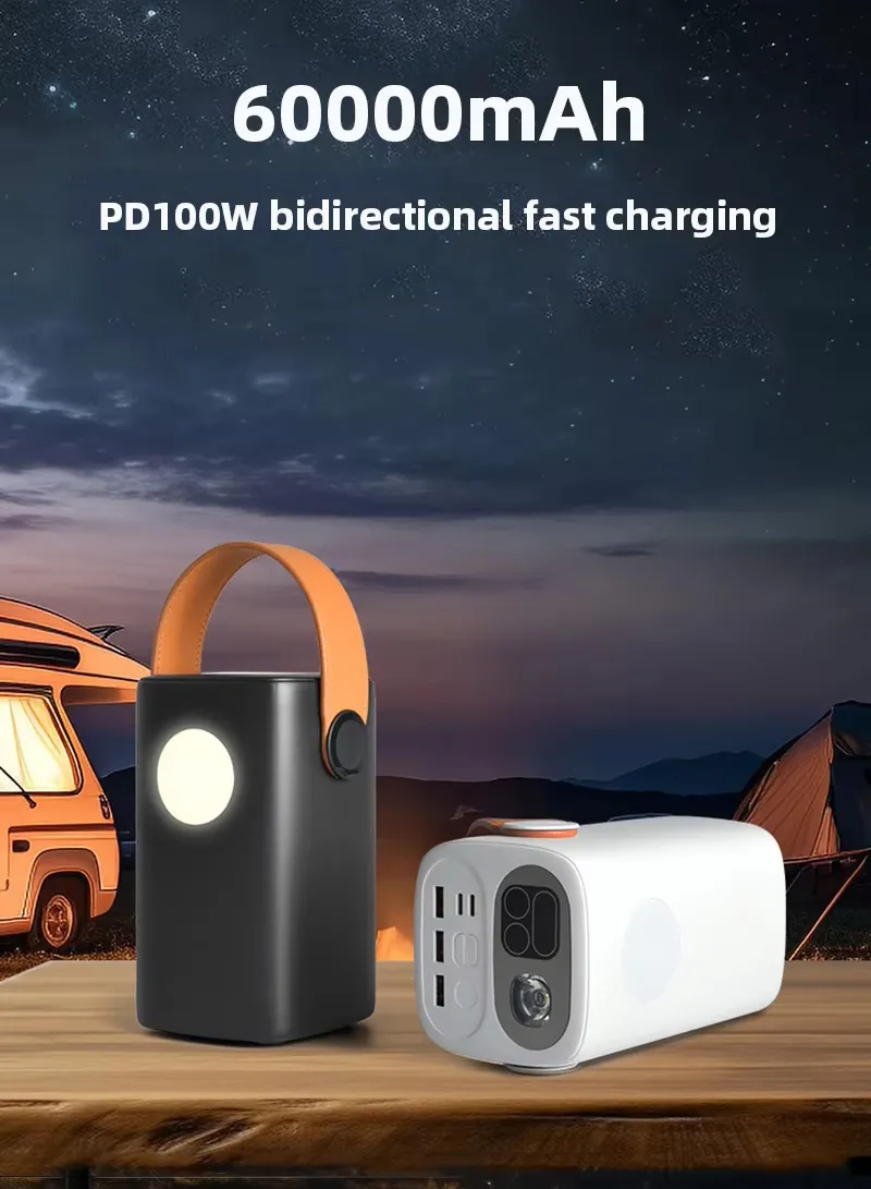 60000mAh Portable Fast Charging Power Bank 2 Type-C & 3 USB Ports Support Laptop Charging with β photo 3