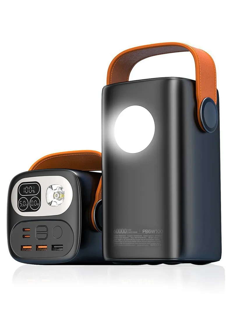 60000mAh Portable Fast Charging Power Bank 2 Type-C & 3 USB Ports Support Laptop Charging with
