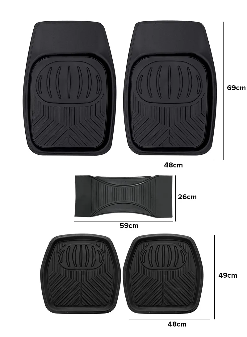 5-Pcs / Set Car Front+Rear Floor Mat, Anti-Slip Vehicle Interior Floor Mat, Washable Floor Mat — photo 2