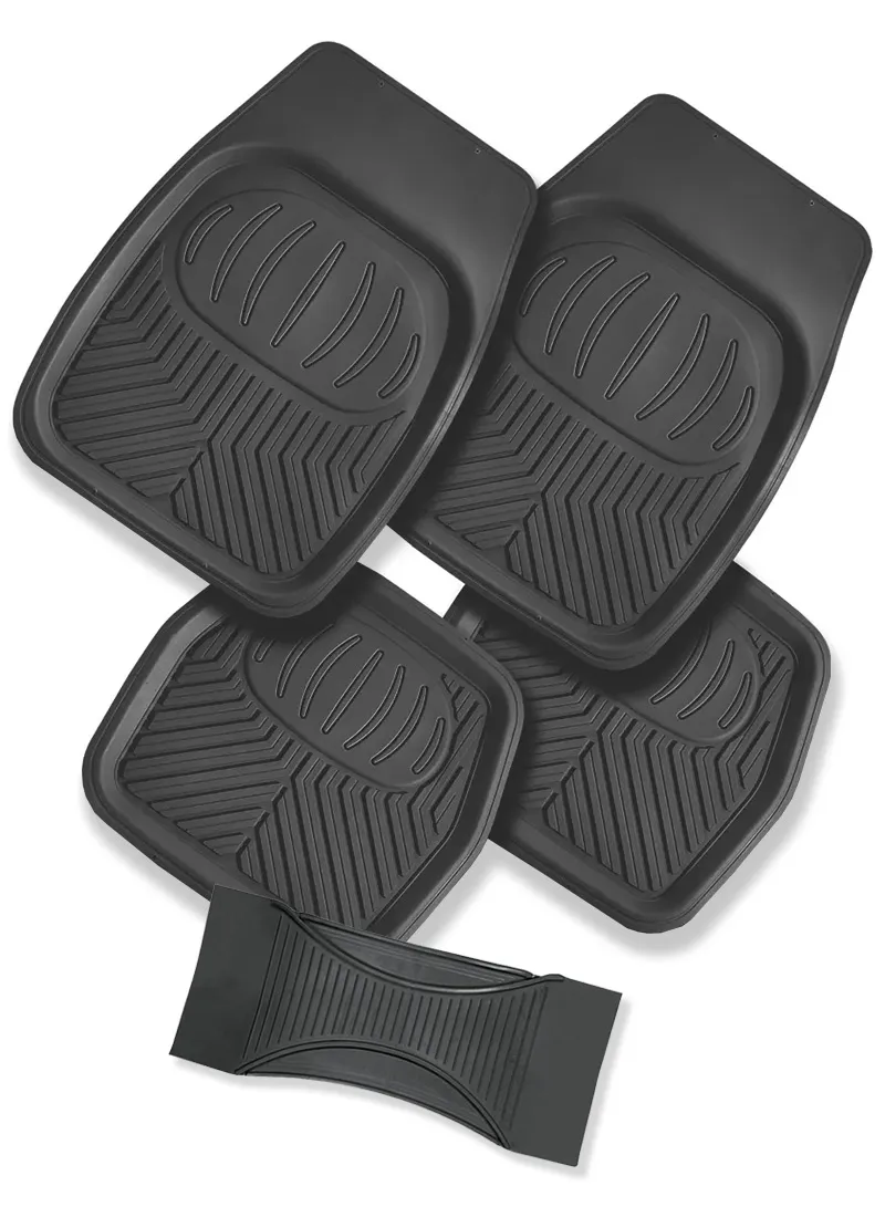 5-Pcs / Set Car Front+Rear Floor Mat, Anti-Slip Vehicle Interior Floor Mat, Washable Floor Mat