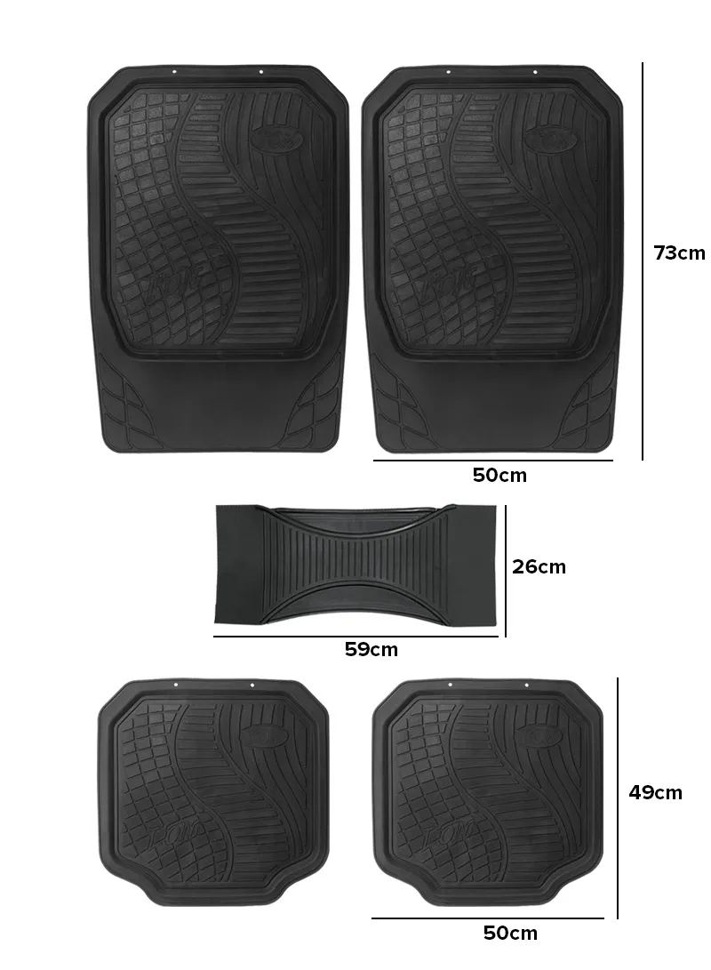 5-Pcs / Set Car Front+Rear Floor Mat, Anti-Slip Vehicle Interior Floor Mat, Washable Floor Mat β photo 2