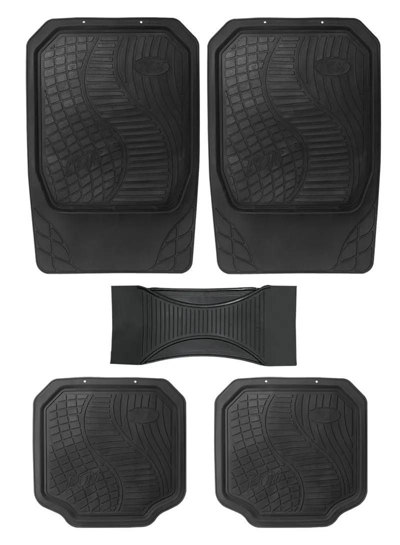 5-Pcs / Set Car Front+Rear Floor Mat, Anti-Slip Vehicle Interior Floor Mat, Washable Floor Mat