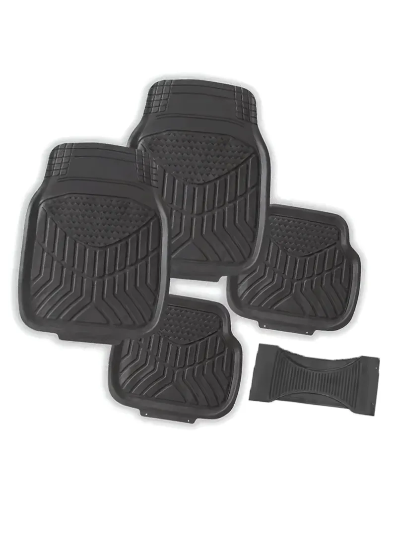 5-Pcs / Set Car Front+Rear Floor Mat, Anti-Slip Vehicle Interior Floor Mat, Washable Floor Mat