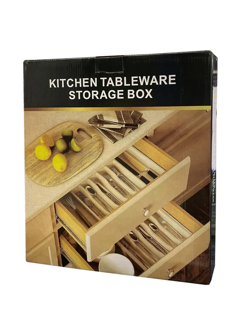 Drawer Organizer, Expandable Utensil Tray for Kitchen, BPA Free Flatware and Cutlery Holder, Ad β photo 9