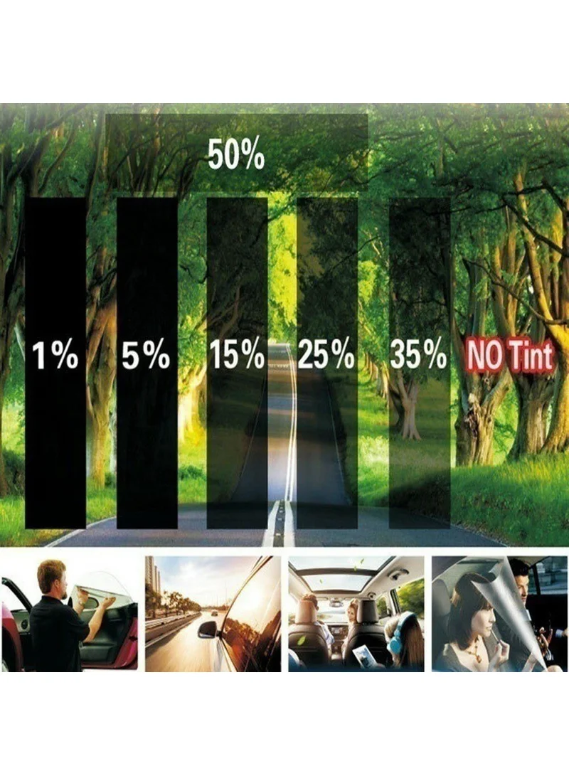 300x50cm Car Window Tint Film Roll Sun Protection Vehicle Solar Tinting Film - 25 Percent β photo 4